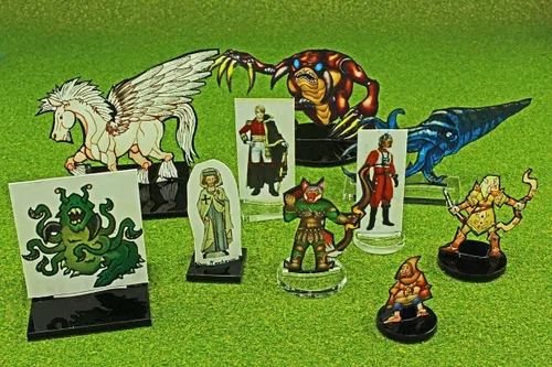 Vista 3 de LITKO Mini bases de papel redondas de 0.787 in Compatible con D&D Negro