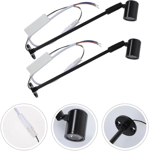 Vista 3 de 2 unids/set LED 3 W brillante lámpara de lectura joyería proyector 8.2 in mini lámpara de pie creativa lámpara de mesa decoración para dormitorio