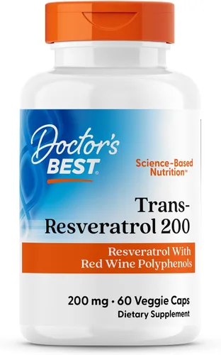 Vista 10 de Doctor's Best Trans Resveratrol - Suplemento de 100 mg para hombres y mujeres, polifenoles de vino tinto para la salud y el apoyo antioxidante