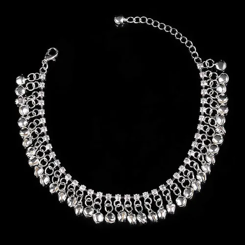 Vista 3 de Lvla Gan Pulseras de tobillo de oro para mujer, tobilleras de playa bohemias con colgante