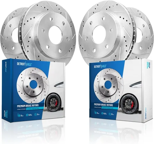 Vista 64 de Detroit Axle - Rotores de freno traseros para Toyota GR Supra BMW 230i 330e 330i 430i 530i 530i 530e 540d 540i xDrive X3 X4 Z4, rotores de freno