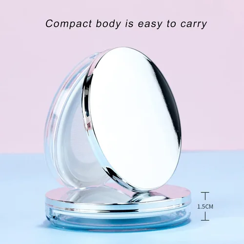 Vista 4 de Recipiente de polvo de maquillaje vacío, contenedor de polvo suelto con soplo, contenedor compacto de plástico reutilizable para polvo suelto