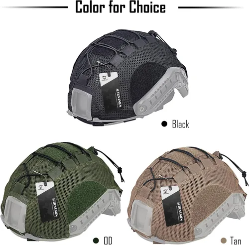 Vista 6 de ACTIONUNION Airsoft - Funda para casco de paintball táctico de malla transpirable