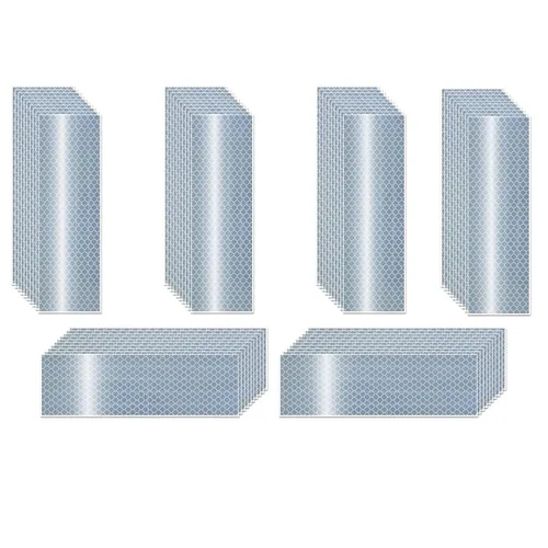 Vista 124 de Pegatinas reflectantes 1 pulgada de diámetro Redondas Reflectoras, Cinta adhesiva impermeable al aire libre de alta visibilidad (80 piezas)