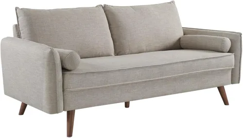 Vista 6 de Modway Revive Sofá tapizado de tela moderna contemporánea en azul Celeste