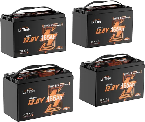 Vista 19 de Litime Batería de litio Xtra-Mini LiFePO4 de 12 V 100 Ah con Bluetooth y BMS de 100 A, mini batería de litio de 12 voltios, máximo 15000 ciclos