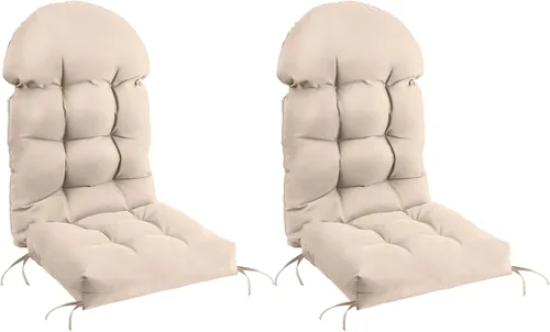 Vista 16 de FUNBERRY - Cojín para silla Adirondack, cojines gruesos y cómodos para mecedora, antideslizante, con protector contra decoloración, impermeable