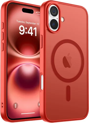Vista 138 de zapica Funda magnética para iPhone Air, con protector de pantalla de vidrio templado, compatible con MagSafe, translúcida mate, a prueba de golpes