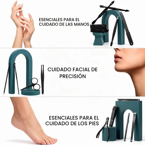 Vista 4 de Utopia Care Juego de manicura profesional para cortaúñas Negro