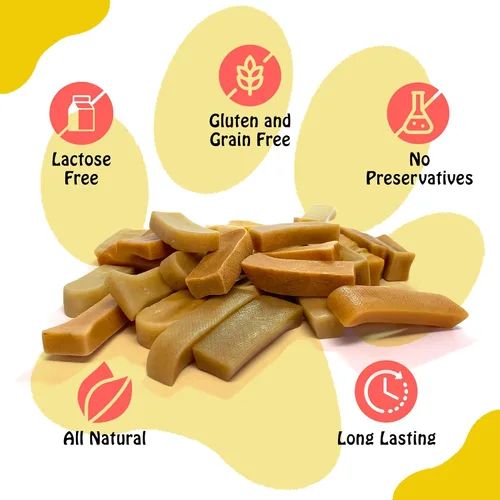 Vista 4 de PIMA - Masticables de queso canino, masticables naturales de yak para perros de 65 libras o menos, sin lactosa, de larga duración con proteínas