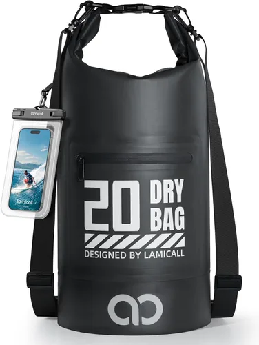Vista 21 de Lamicall Bolso Seco Pequeño, Bolso Impermeable - [Duradero y Flotante] Bolso a Prueba de Agua de 1.32/2.64/5.28/7.92/10.56 galones con Funda