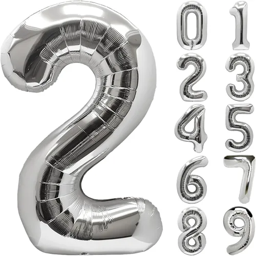 Vista 85 de Globos gigantes de números negros de 40 pulgadas, globos de aluminio de Mylar con helio para cumpleaños, globo número 0 para decoración de fiestas