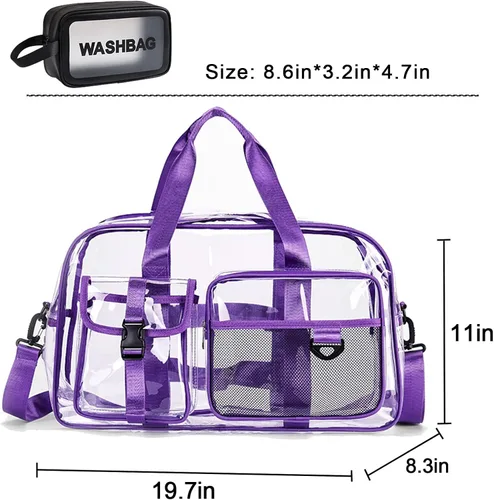 Vista 155 de Pequeña bolsa de gimnasio para mujer, bolsa de viaje con compartimento para zapatos