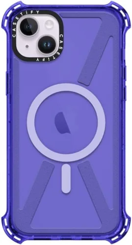 Vista 25 de CASETiFY Funda Bounce para iPhone 16 Pro [a prueba de golpes, 21.3 pies, protección contra caídas de grado militar 6X, compatible con Magsafe] Azul