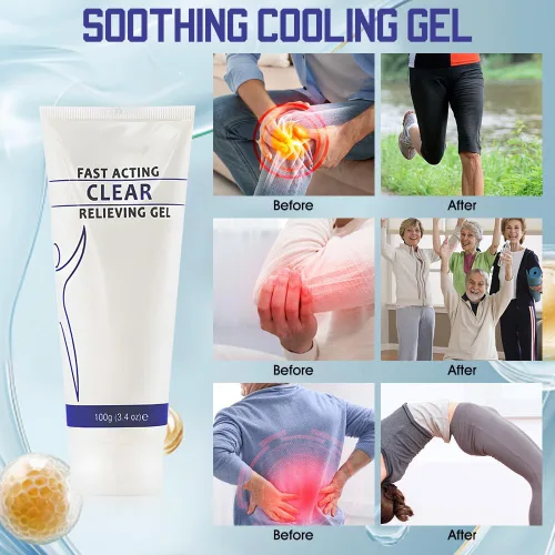 Vista 5 de Gel refrescante calmante de 3.53 onzas, alivia el cuerpo, alivia el dolor, lociones de gel refrescante calmante deportivo para el cuidado