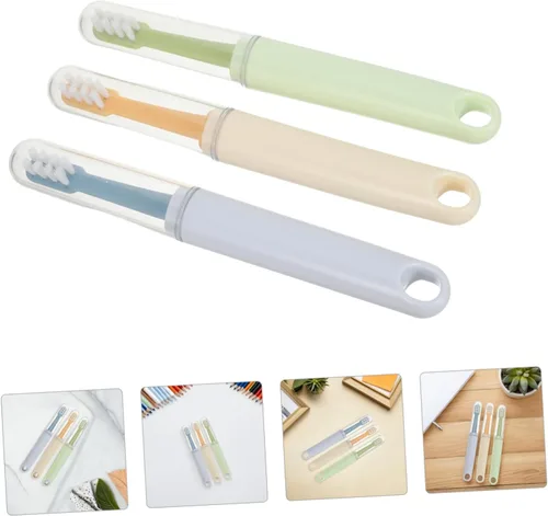 Vista 9 de SHINEOFI 3pcs Double Headed PET Toothbrush Set for Cats and Dogs