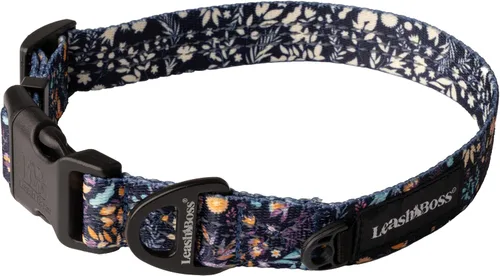 Vista 9 de Leash Boss Collar reflectante ajustable para perro, hebilla de liberación rápida y ribetes e hilos reflectantes para perros pequeños, medianos