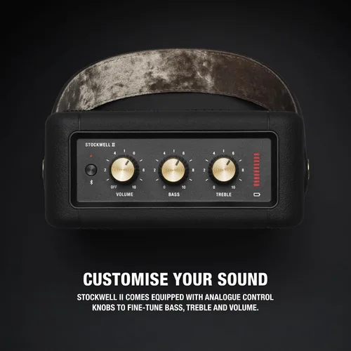 Vista 4 de Marshall Stockwell II - Altavoz Bluetooth portátil, negro y latón