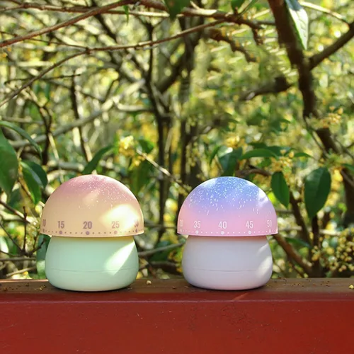 Vista 7 de Mechanical Kitchen Timer Mushroom Shape Cute Cartoon Countdown Timer for Cooking Baking with Alarm Reminder Suitable for Home and Restaurant Use