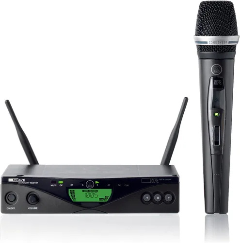 Vista 6 de AKG Pro Audio WMS470 Vocal Set C5 Band 7 Sistema de micrófono inalámbrico de mano con receptor estacionario SR470 y transmisor de mano HT470/D5