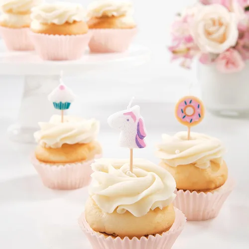 Vista 3 de Papyrus Velas de cumpleaños, unicornios y arcoíris (10 unidades) grandes