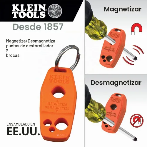 Vista 2 de Klein Tools 85808 - Juego de 8 piezas de destornilladores, fabricado en EE. UU., puntas mecanizadas de precisión, (4) Phillips, (3) ranuradas