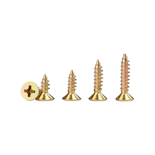 Vista 15 de Kit surtido de tornillos de madera pequeños de cabeza plana #4, 420 piezas, tornillo corto Phillips negro, acero al carbono, montaje de bisagra