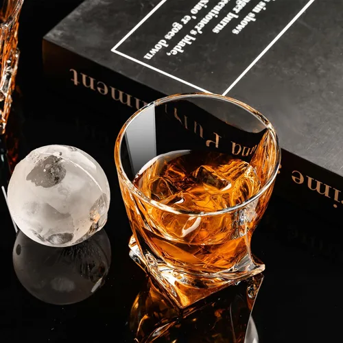 Vista 5 de PARACITY Juego de 2 vasos de whisky, vasos de cóctel Old Fashioned, vasos de whisky de 10 onzas, vasos de bourbon, vasos rocks para whisky escocés