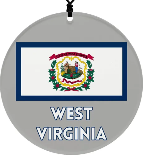 Vista 42 de Missouri Christmas Ornament - Festive Design Featuring State Flag - 2026 Hanging Acrylic Disc Decoration for Tree - Unique and Home Decor