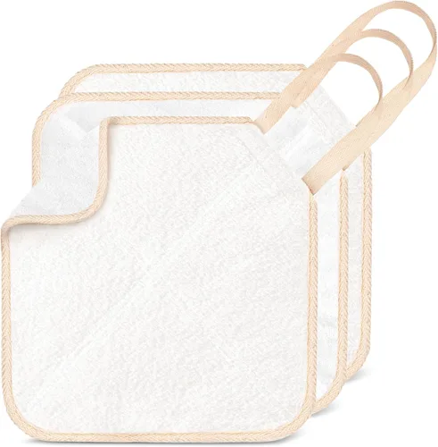 Vista 9 de ZOMCHI Paquete de 3 Paños Exfoliantes, Paños de Lavado Facial y Corporal Premium con Suavidad y Exfoliación en Dos Lados, Paños de Baño para Mujeres
