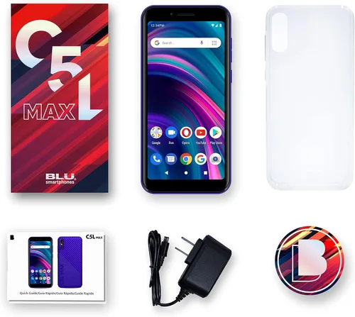Vista 7 de BLU C5L MAX 2024 Batería para todo el día GSM desbloqueado Pantalla de 5.7” 16/2GB Versión estadounidense Garantía de EE. UU. Negro