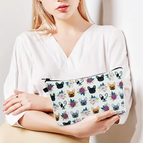 Vista 6 de Bolsas de cosméticos para mujeres, pequeña bolsa de maquillaje con girasol para bolso, bolsa de aseo de viaje, accesorios organizadores, neceser