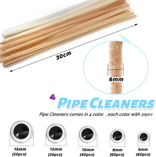 Vista 2 de TOAOB - 400 piezas de limpieza de tuberías serie beige, suministros