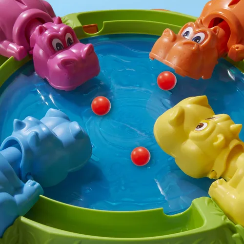 Vista 11 de Hasbro Gaming Juego de hipopótamos hambrientos hambrientos para preescolares Relanzamiento instantáneo de mármol, fácil instalación