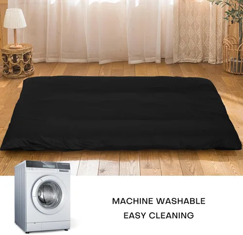 Vista 7 de Funda de colchón de futón de piso 100% algodón, suave, amigable con la piel, lavable, con cremallera, funda de colchón tatami, a prueba de polvo
