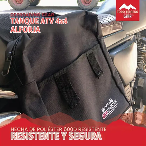 Vista 6 de Offroading Gear Bolsa de sillín trasera y delantera impermeable 4x4 Con dos compartimentos Ideal para ATV UTV Moto Quad Motocicleta Etc.