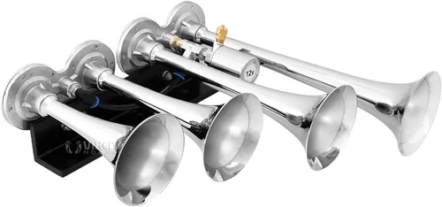 Vista 2 de Vixen Horns Kit de bocina de tren para camiones/coche/semi. Sistema completo a bordo: compresor de aire de 150 psi, tanque de 1.5 galones, 4
