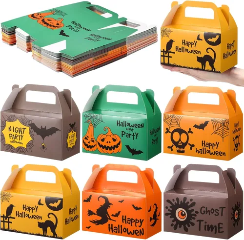Vista 8 de Zhanmai Paquete de 36 Cajas de Golosinas para Fiesta de Cumpleaños de 6 Pulgadas, Cajas Gable de Favores de Fiesta Goodie Treats, Contenedor