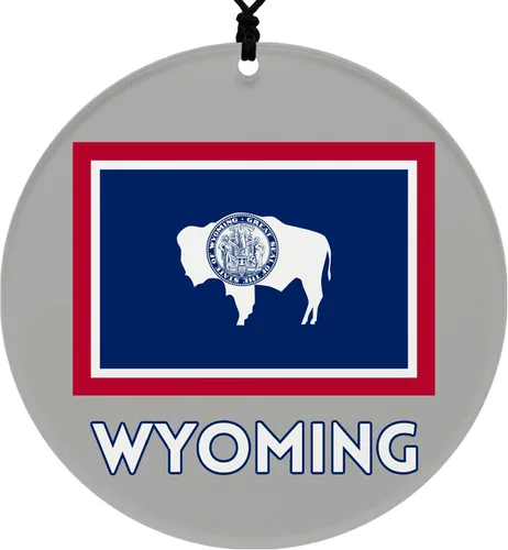 Vista 10 de Missouri Christmas Ornament - Festive Design Featuring State Flag - 2026 Hanging Acrylic Disc Decoration for Tree - Unique and Home Decor