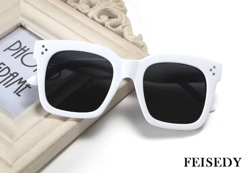Vista 6 de FEISEDY Gafas de sol vintage de mariposa para mujer, diseño de lujo, cuadrado, degradado, B2486
