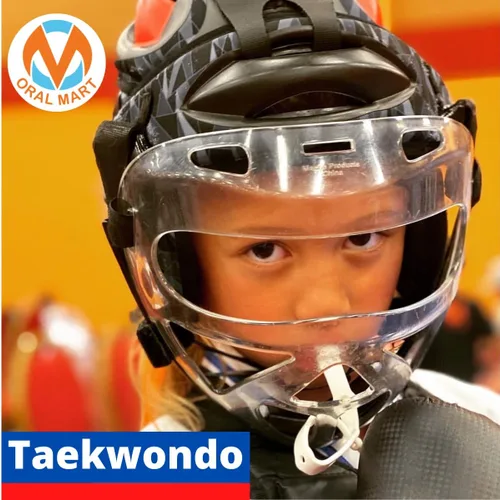 Vista 4 de Oral Mart - Protector bucal deportivo con correa para fútbol, lacrosse, hockey sobre hielo, taekwondo