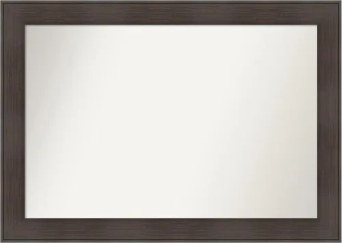 Vista 22 de Amanti Art Espejo personalizado, espejo de baño de veta de madera rústica William, espejo de pared o espejo de tocador de baño sobre el fregadero