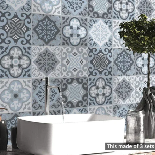Vista 3 de Alwayspon - Calcomanías autoadhesivas de azulejos de pared, calcomanías adhesivas tipo pelar y pegar, calcomanías a prueba de agua con protección
