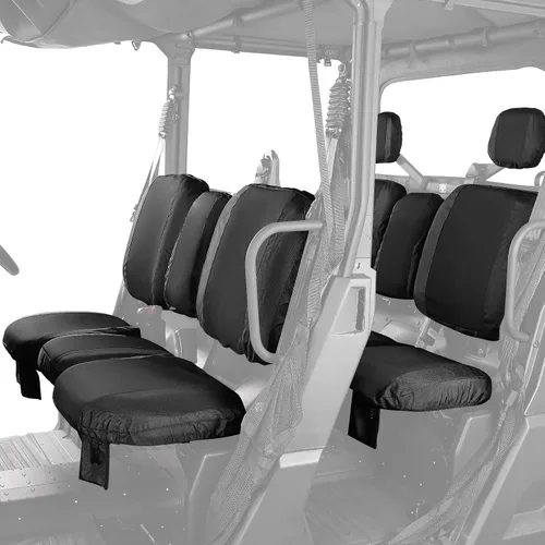 Vista 7 de KEMIMOTO Fundas de asiento UTV negras, repelentes impermeables compatibles con Can Am Defender Max HD8 HD10 HD9 fundas de asiento delanteras de dos
