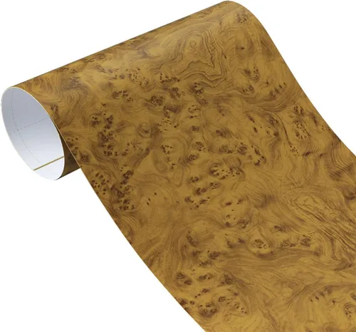 Vista 10 de Papel de contacto autoadhesivo con textura de vinilo de grano de madera de alto brillo, para decoración interior de automóvil, calcomanías
