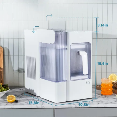 Vista 11 de Gevi Adella Nugget - Máquina de hielo con tanque de agua lateral de 1 galón