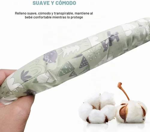 Vista 4 de Cojín para silla alta (estampado animal verde)