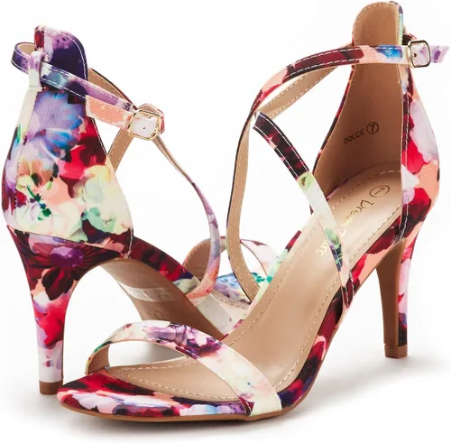 Vista 2 de DREAM PAIRS - sandalias abiertas de tacón aguja para mujer Dolce Fashion