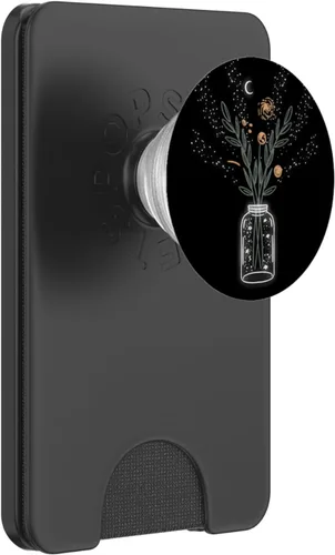 Vista 6 de Galaxy Flower Stars Cielo Noche Luna Espacio Exterior Regalo PopSockets MagSafe PopGrip para iPhone