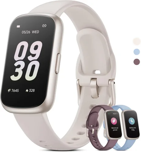 Vista 9 de Pulsera de fitness para mujeres y hombres, reloj inteligente con monitor de oxígeno en sangre, frecuencia cardíaca 24/7, monitor de sueño, calorías